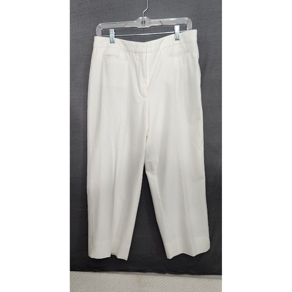 Talbots Pants Womens Crop Heritage Straight Leg Side Zipper High Rise Career 12 - Picture 1 of 8